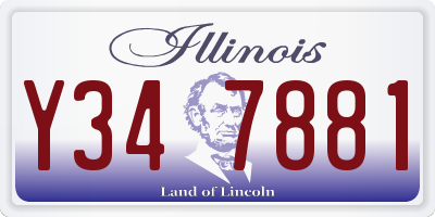 IL license plate Y347881
