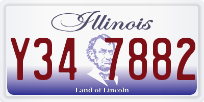 IL license plate Y347882
