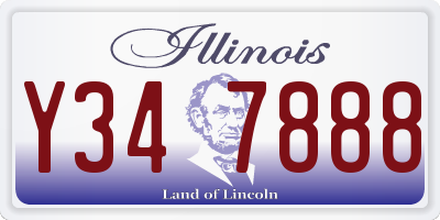 IL license plate Y347888