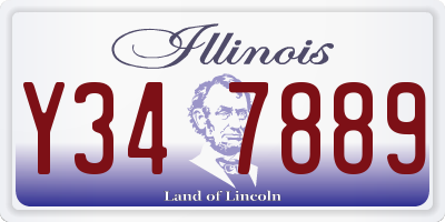 IL license plate Y347889