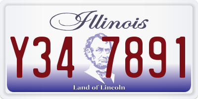 IL license plate Y347891