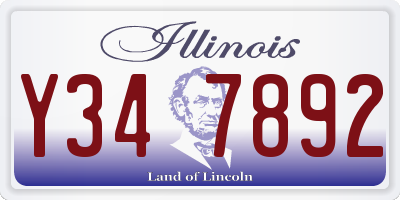 IL license plate Y347892