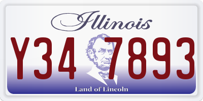 IL license plate Y347893