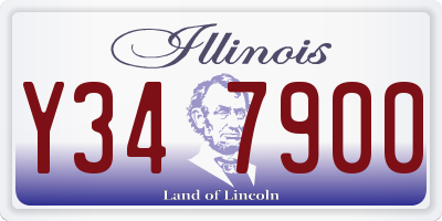 IL license plate Y347900