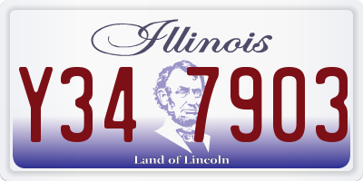 IL license plate Y347903