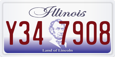 IL license plate Y347908