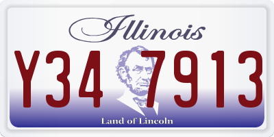 IL license plate Y347913
