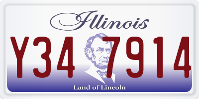 IL license plate Y347914