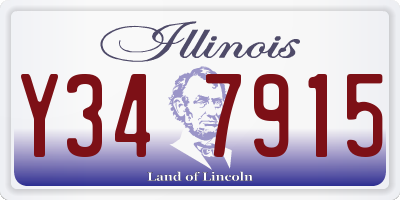 IL license plate Y347915