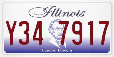 IL license plate Y347917