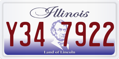 IL license plate Y347922