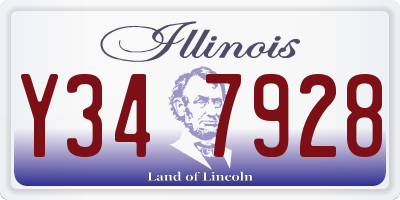 IL license plate Y347928