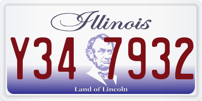 IL license plate Y347932