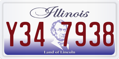IL license plate Y347938