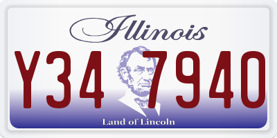 IL license plate Y347940
