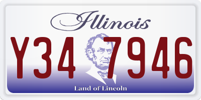 IL license plate Y347946