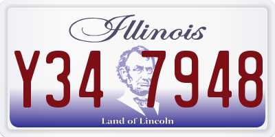 IL license plate Y347948