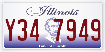 IL license plate Y347949