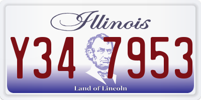 IL license plate Y347953
