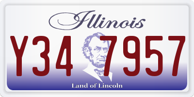 IL license plate Y347957