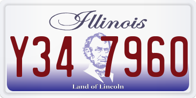 IL license plate Y347960