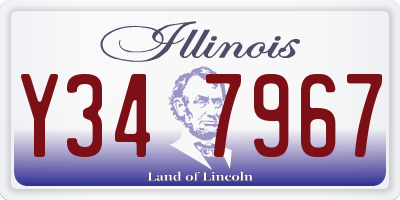 IL license plate Y347967