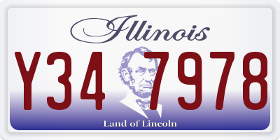 IL license plate Y347978