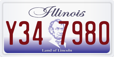 IL license plate Y347980
