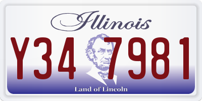 IL license plate Y347981