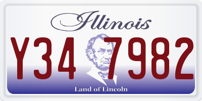 IL license plate Y347982