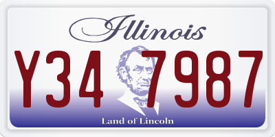 IL license plate Y347987