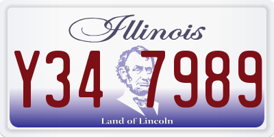 IL license plate Y347989