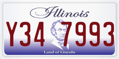 IL license plate Y347993