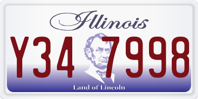 IL license plate Y347998