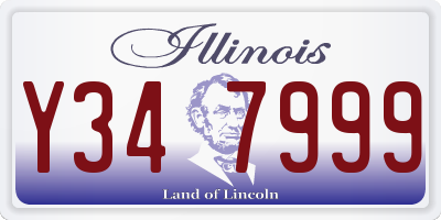 IL license plate Y347999