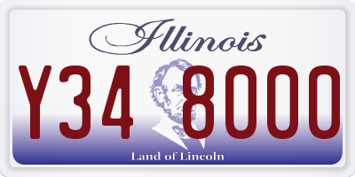 IL license plate Y348000