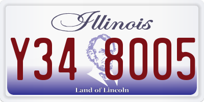 IL license plate Y348005