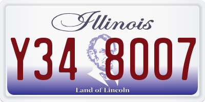 IL license plate Y348007