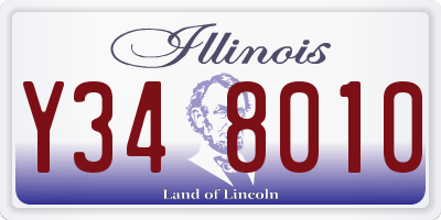 IL license plate Y348010