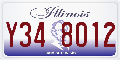 IL license plate Y348012