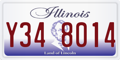 IL license plate Y348014