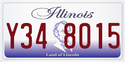 IL license plate Y348015