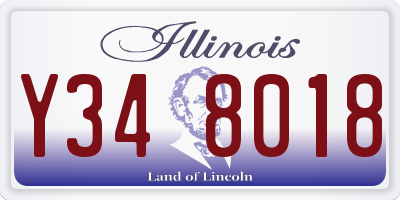 IL license plate Y348018
