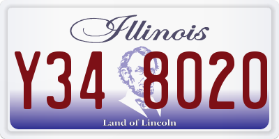 IL license plate Y348020