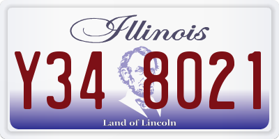 IL license plate Y348021