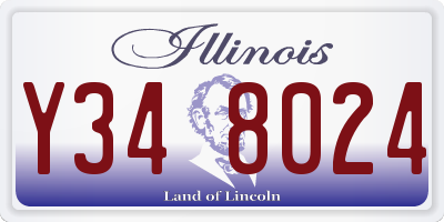 IL license plate Y348024