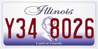 IL license plate Y348026