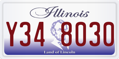 IL license plate Y348030