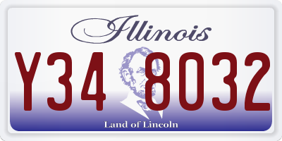 IL license plate Y348032