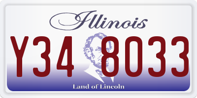 IL license plate Y348033